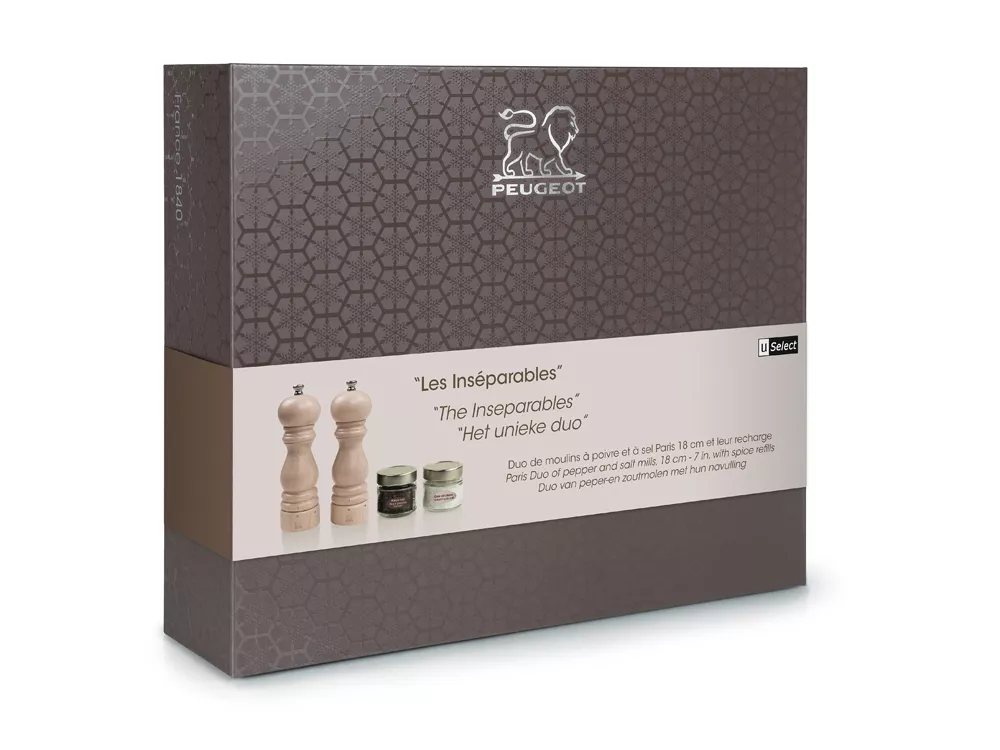 Coffret Les Inséparables Moulins Paris Lazuré Blanc Peugeot