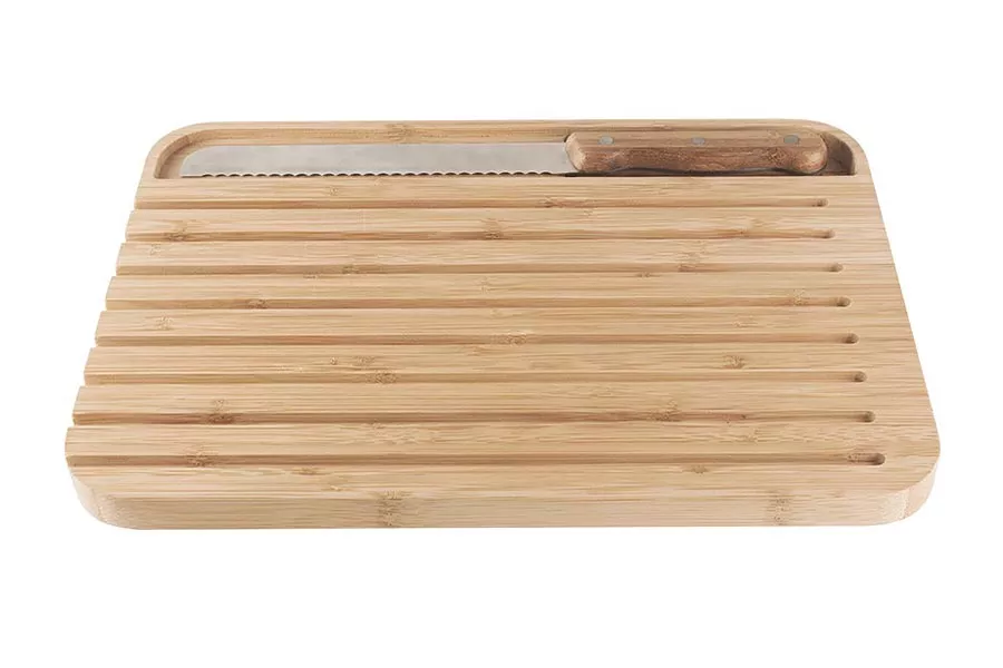 Planche à Pain Bamboo & Couteau cranté Pebbly