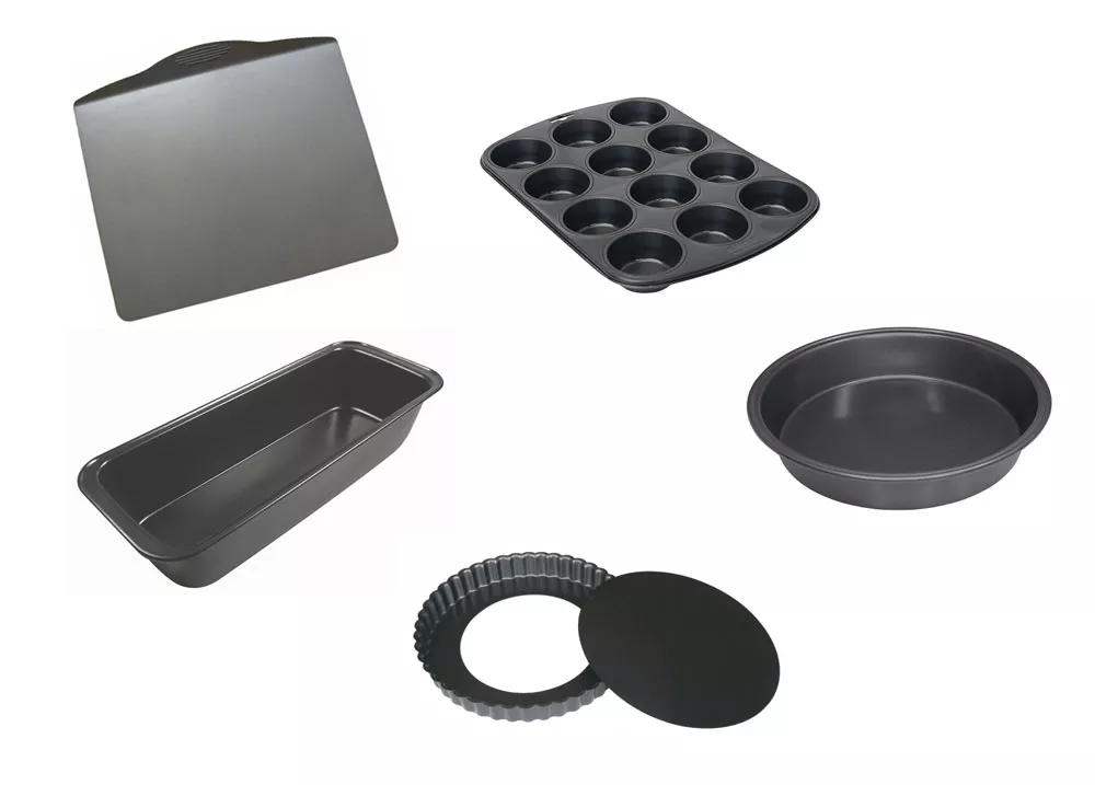 Ensemble 5 moules à pâtisserie anti-adhésif De Buyer