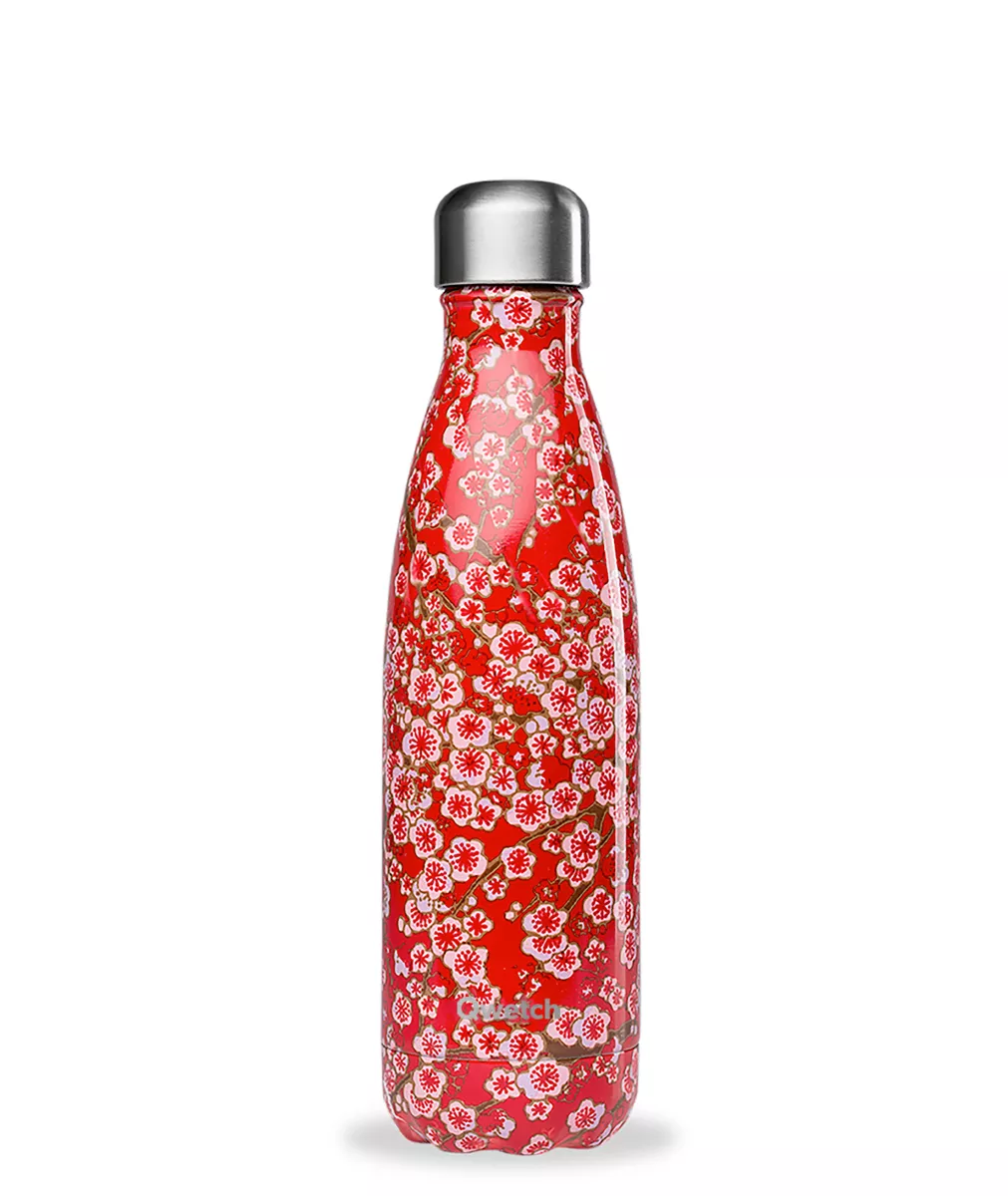 Bouteille isotherme Qwetch Flowers Rouge