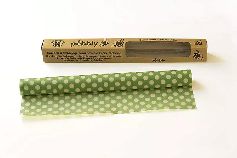 Rouleau d'emballage alimentaire cire d"abeille Pebbly