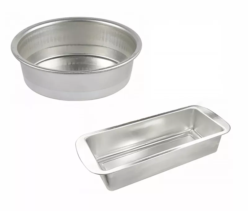 Lot moule à cake + moule à manqué fer blanc Gobel