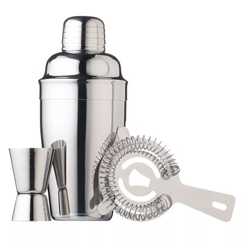 Set shaker à cocktail 3 pièces