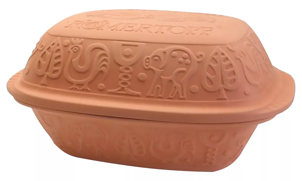Cocotte Romertopf grand modèle décorée