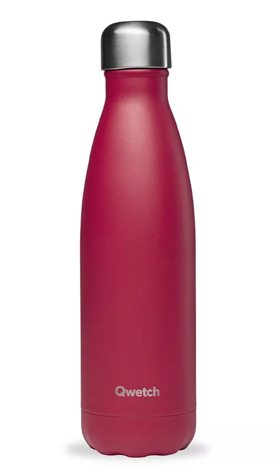 Bouteille isotherme Mat framboise Qwetch