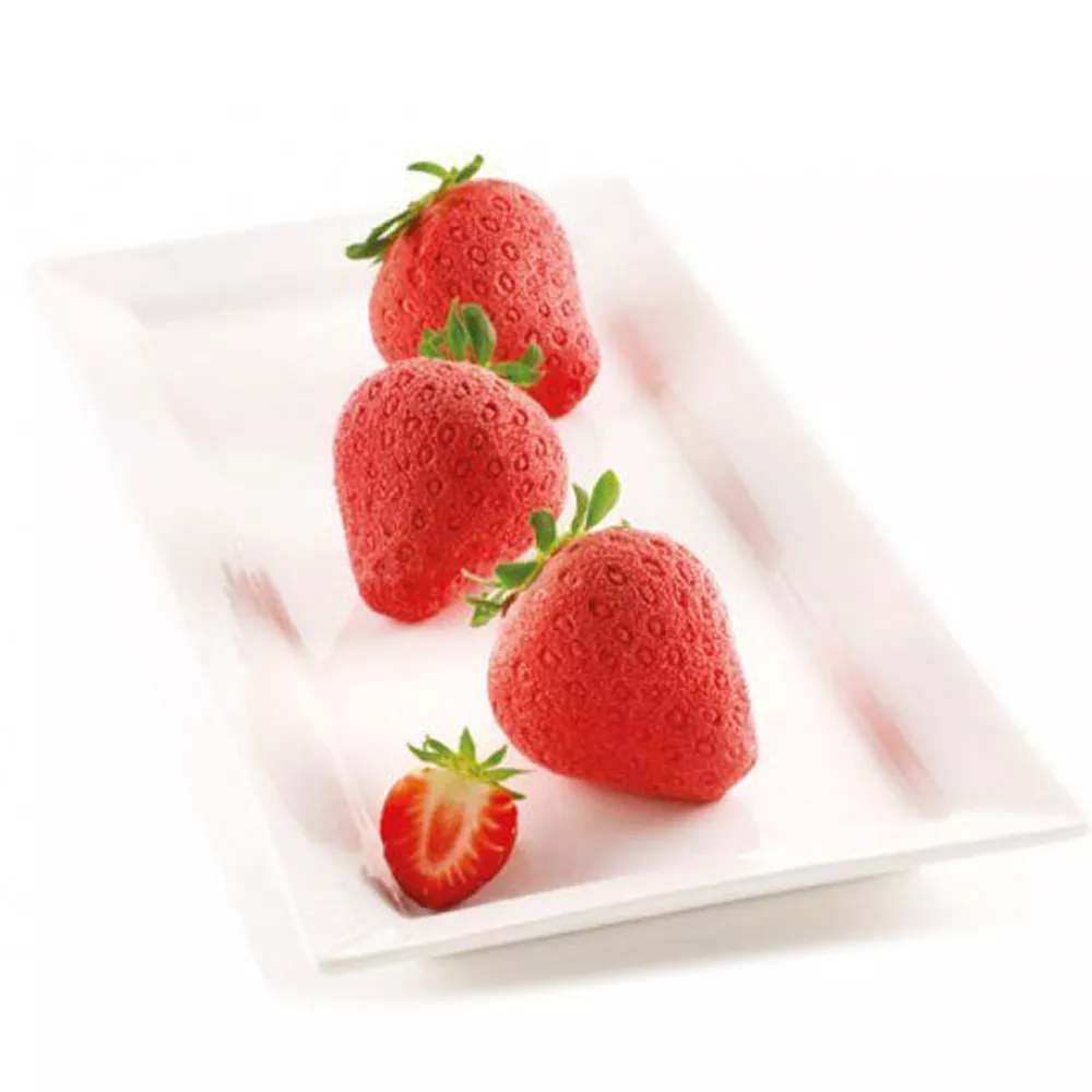 Moule Silicone Mini Fraise Silikomart 3D Design