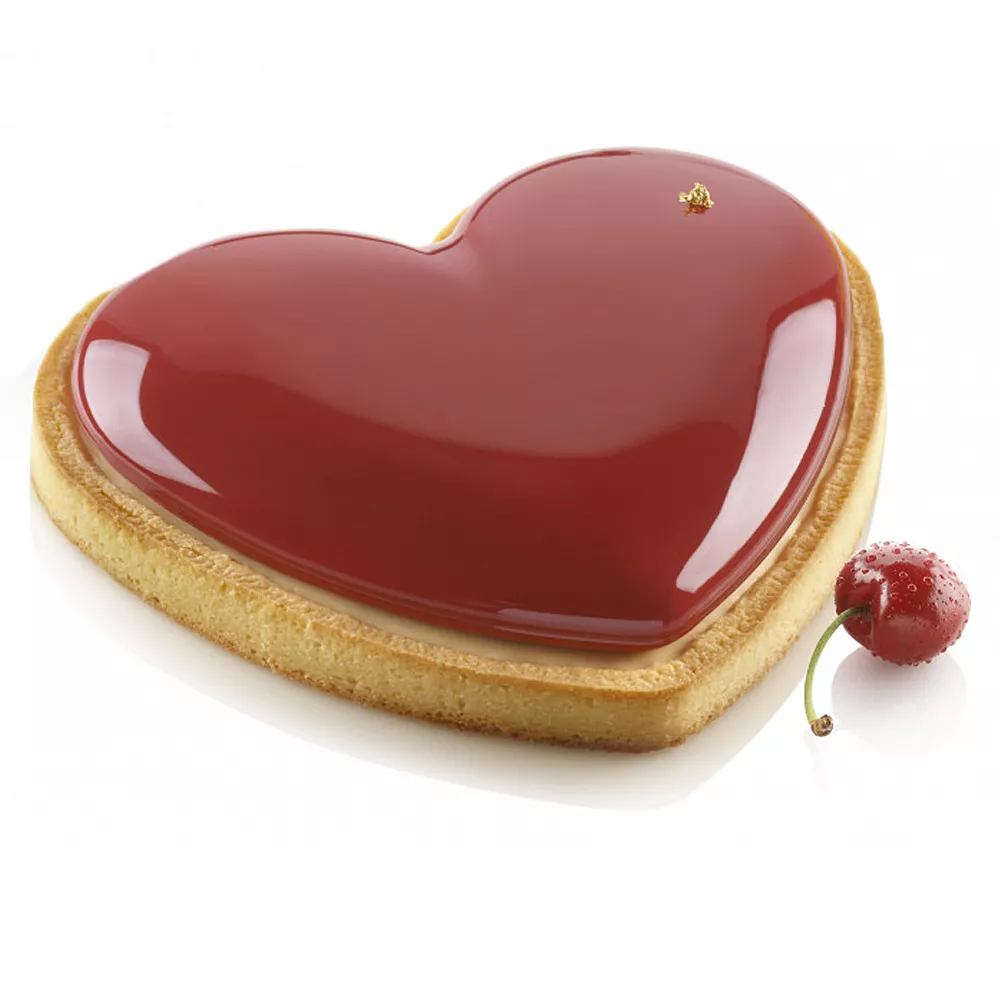 Moule Silicone Tarte Coeur Mon Amour Silikomart 3D Design