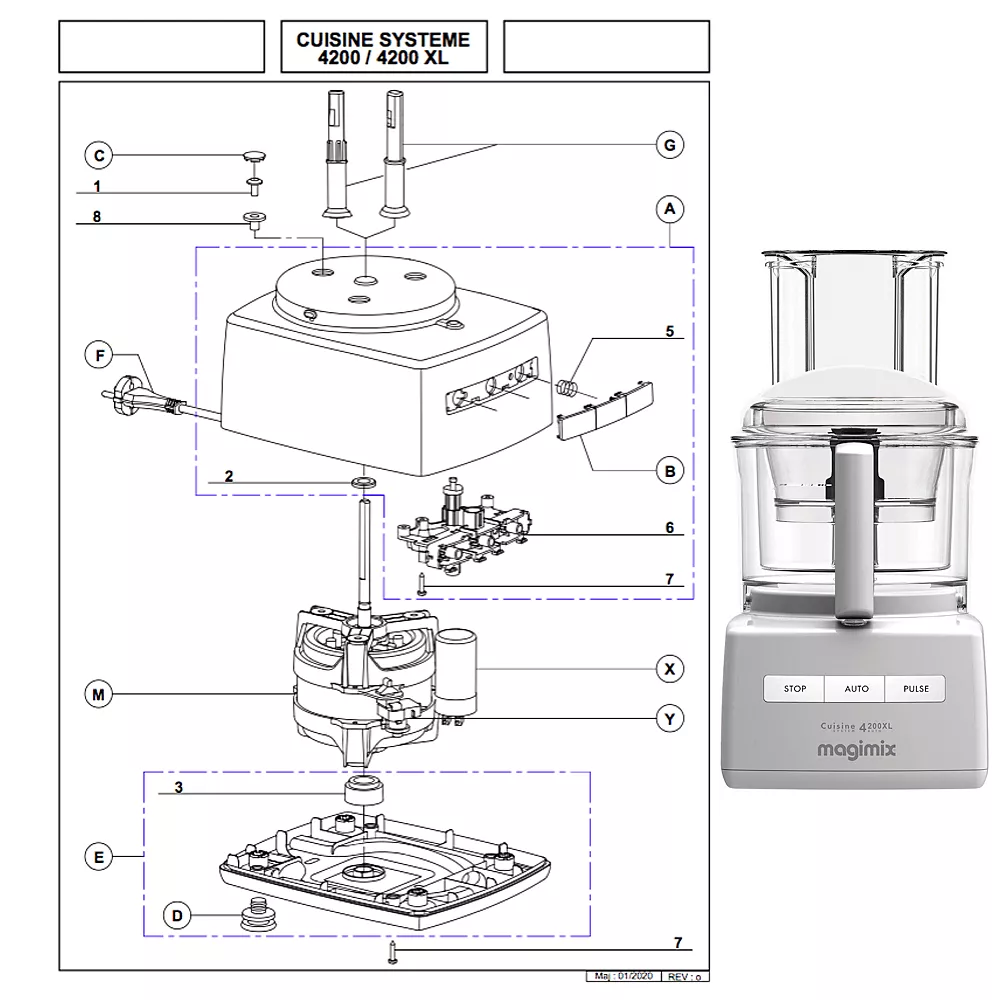 Pièces détachées MAGIMIX 4200/4200 XL