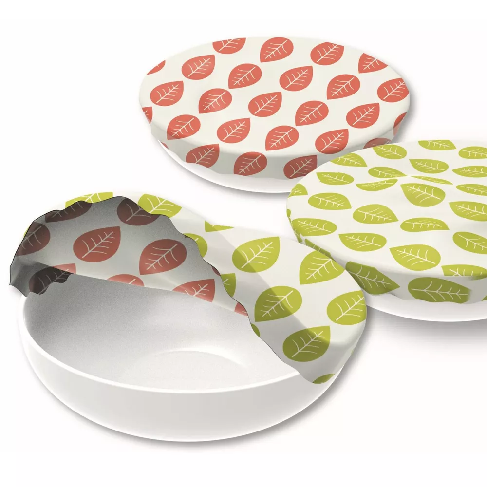 Set 3 Couvercles Tissu Coton Réutilisable Nuts