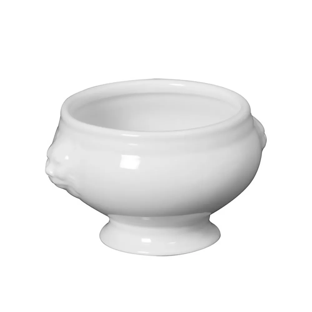 Soupière Tête de Lion Porcelaine Blanche 45 cl