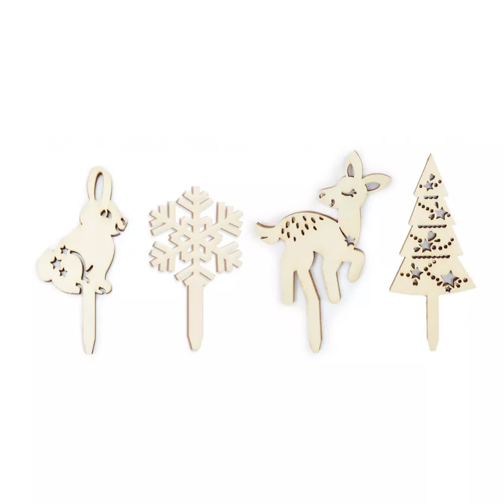 Décors Bois pour Gâteau et Bûche de Noël Scrapcooking