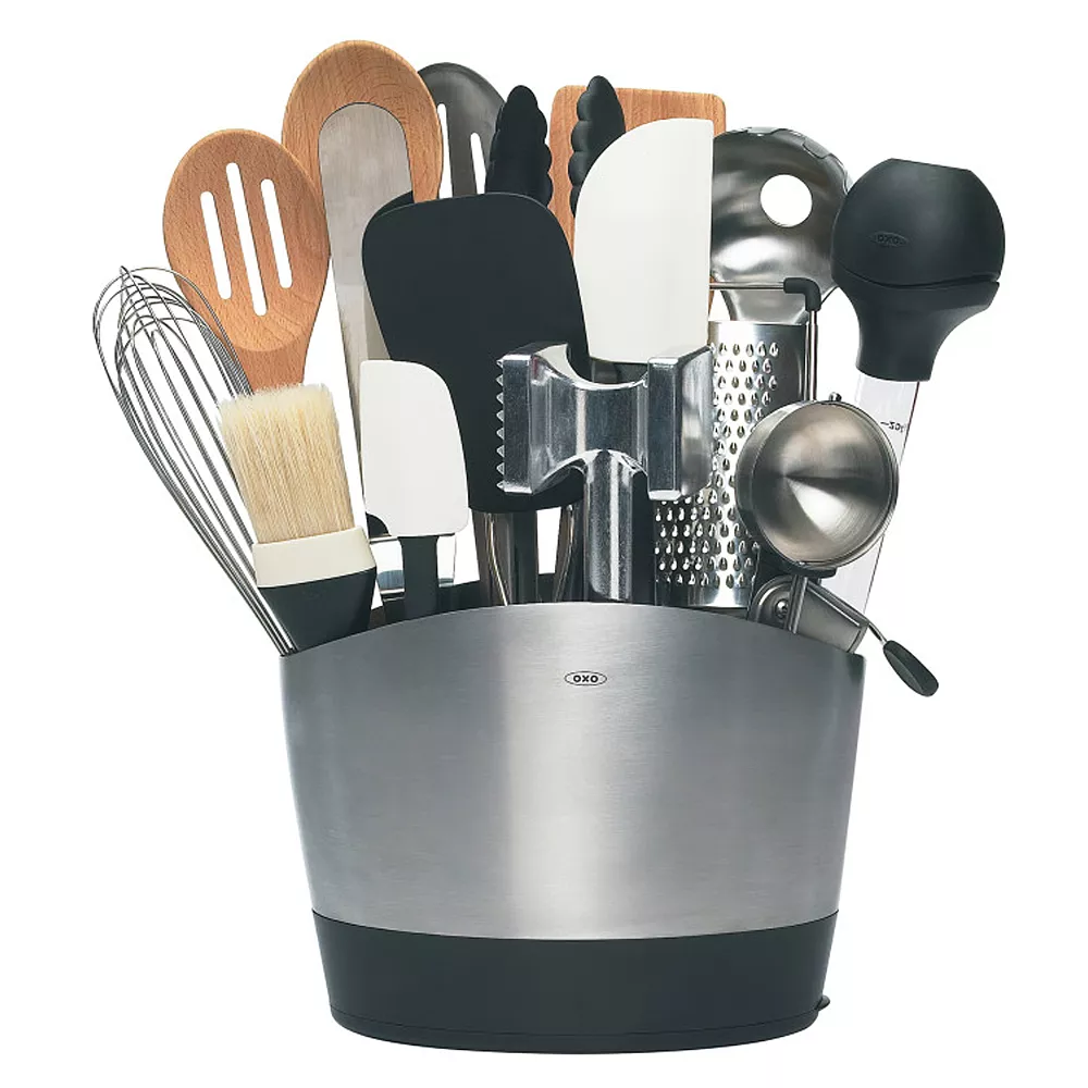 Pot à ustensiles ovale inox OXO