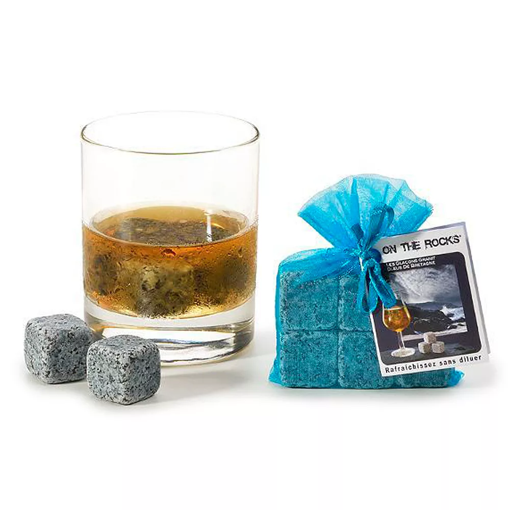 Lot 6 Glaçons Granit Bleu de Bretagne On The Rocks