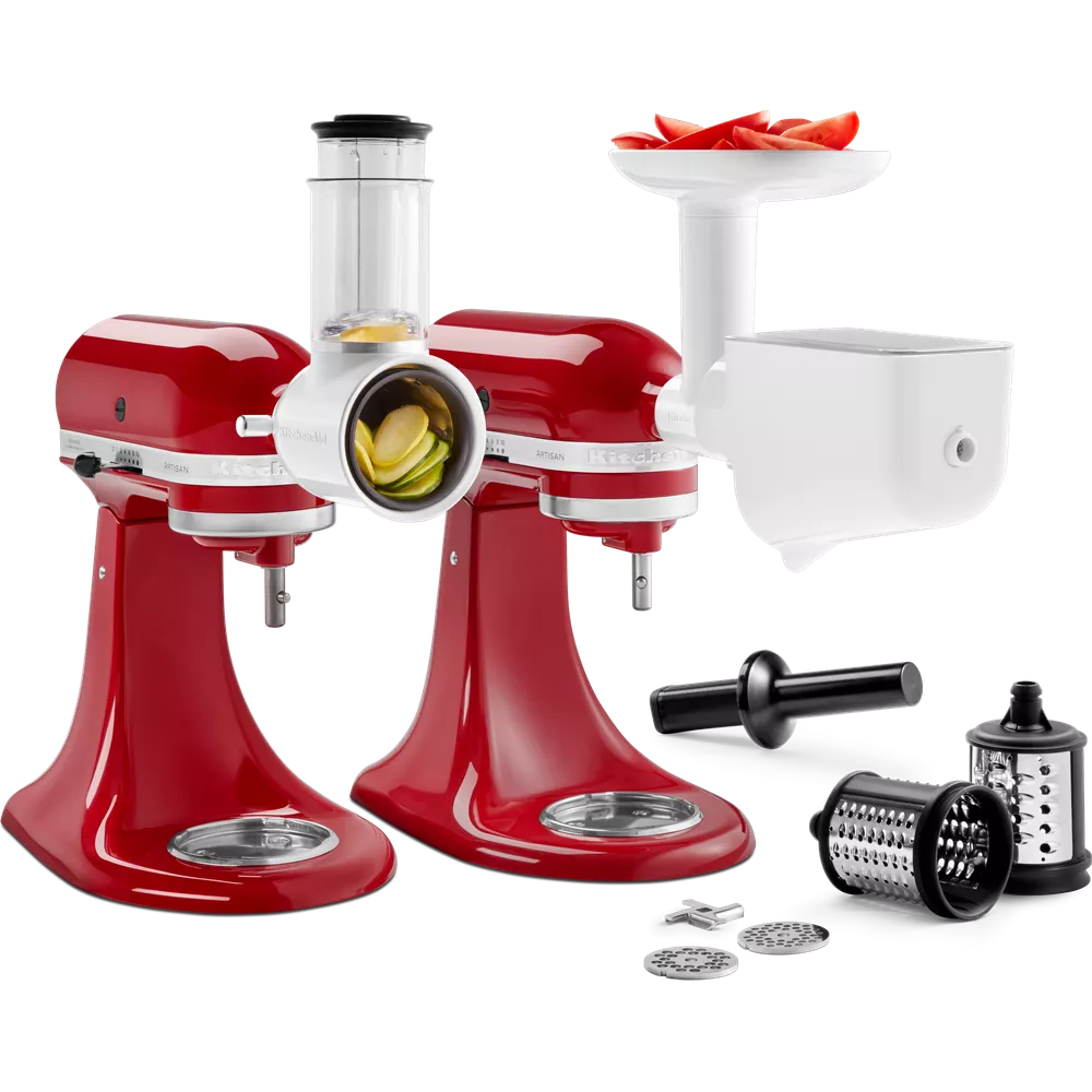Kit 3 accessoires hachoir + tranchoir + passoire à fruits Kitchenaid