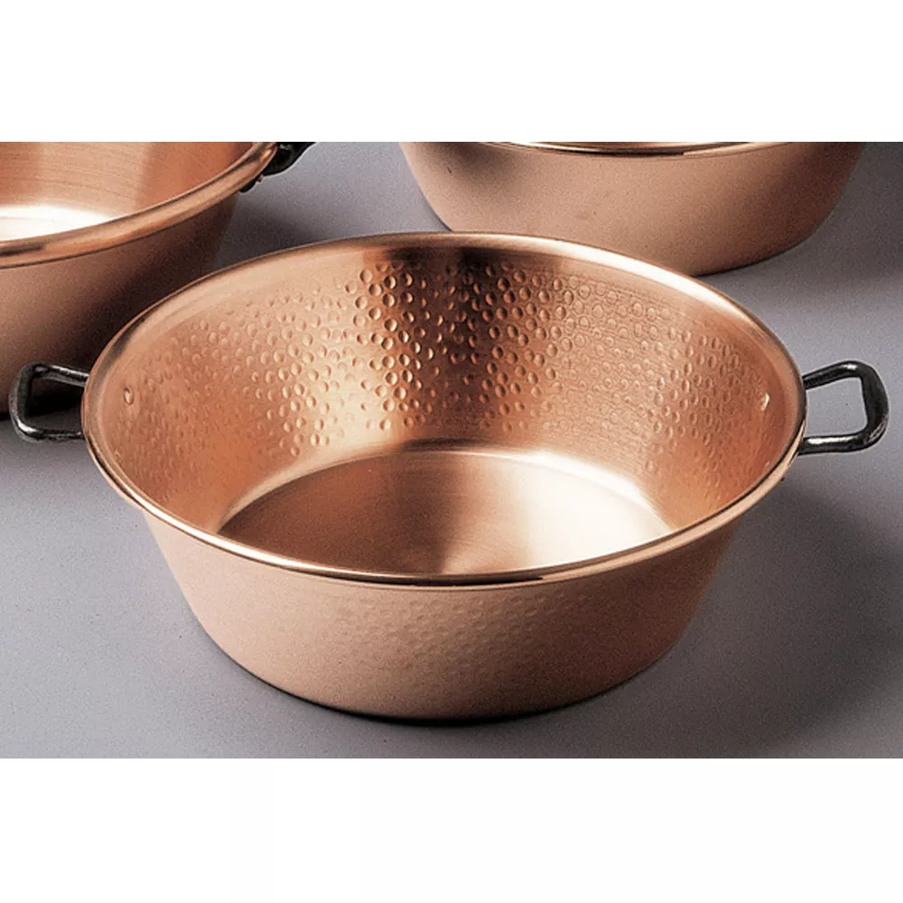 Bassine à Confiture Cuivre Martelé Baumalu