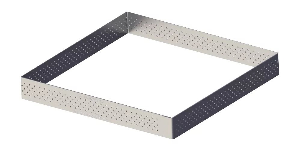 Cercle à Tarte Carré Perforé Valrhona De Buyer