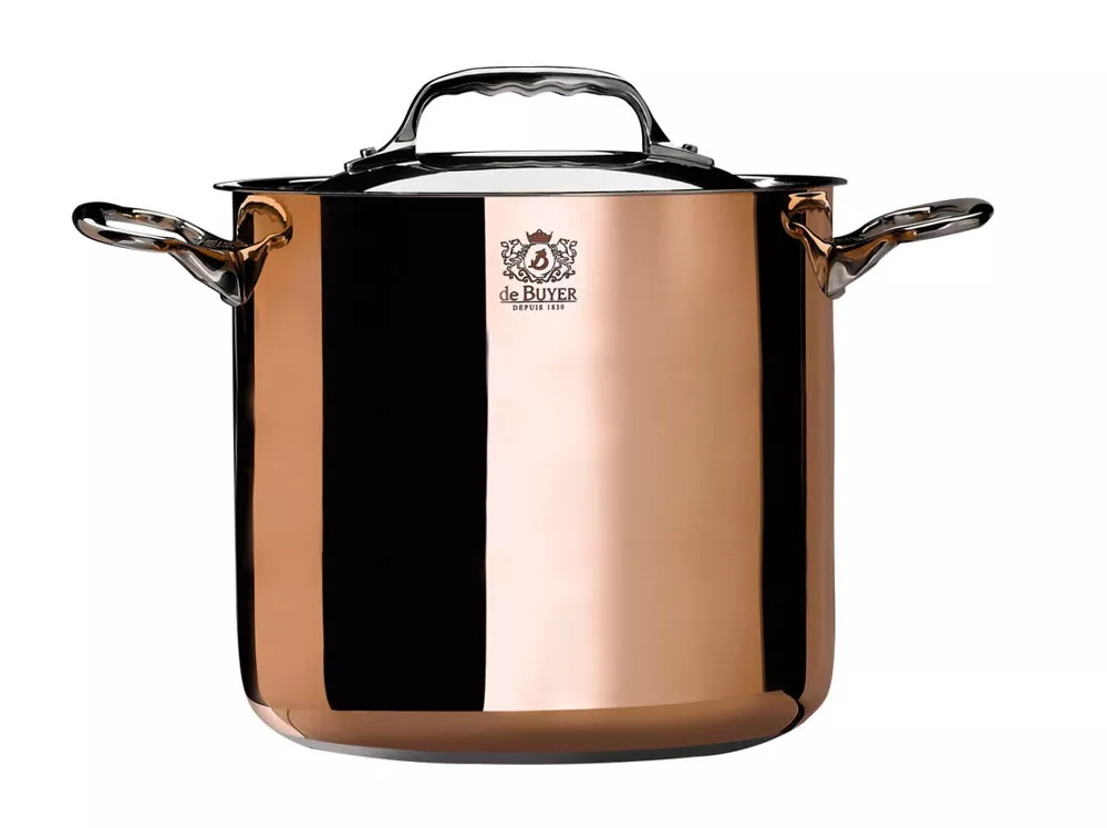 Marmite Cuivre Inox Induction avec Couvercle De Buyer "Prima Matera"