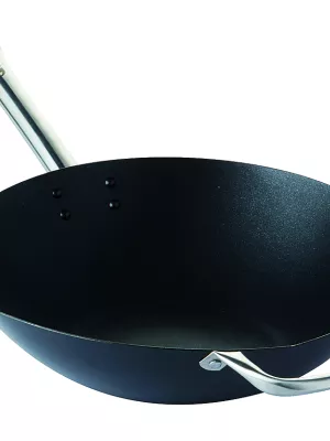 Wok Acier Carbone Anti-adhésif Point Virgule
