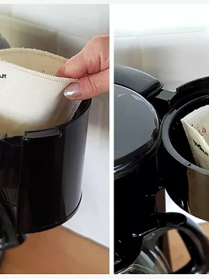 Filtres à café Réutilisables en Coton non traité Cookut