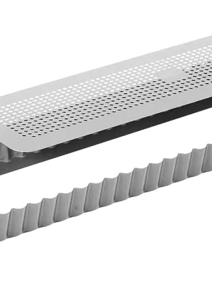 Moule à Tarte rectangle Cannelée Fer Blanc Gobel