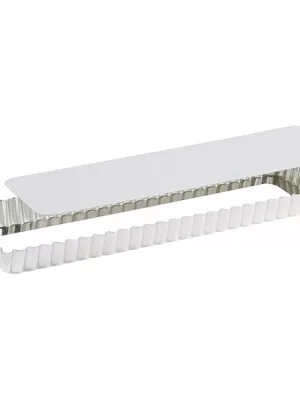 Moule à Tarte rectangle Cannelée Fer Blanc Gobel