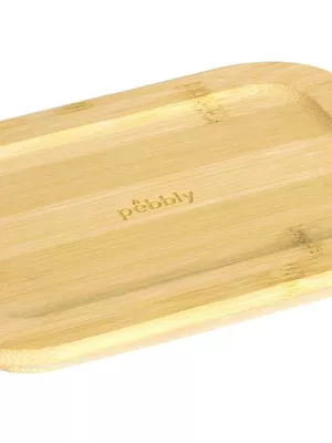 Boîte hermétique Verre Rectangulaire avec Couvercle Bambou Pebbly