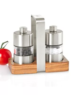 Ménagère Poivre & Sel Inox/bois d'acacia AdHoc