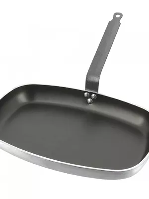 Poêle à poisson rectangulaire anti-adhésive Choc De Buyer