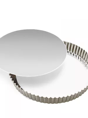 Moule à tarte cannelé bord haut fer blanc Gobel (fond amovible)