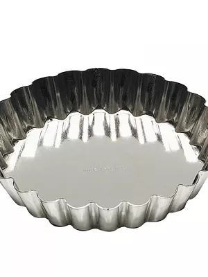 Moule tartelette ronde cannelée fer blanc Gobel