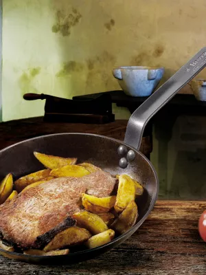 Poêle tôle bleue Outdoor De Buyer