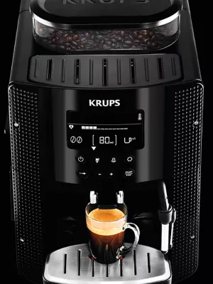 Cafetière Essential Noire avec Ecran LCD Krups