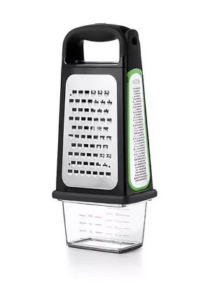Râpe 4 Faces/zesteur avec récupérateur Oxo