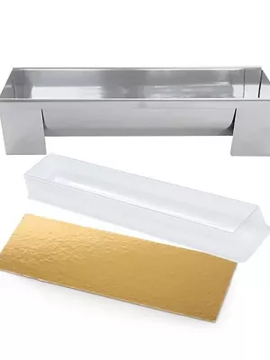 Moule à Bûche Inox avec insert Patisse