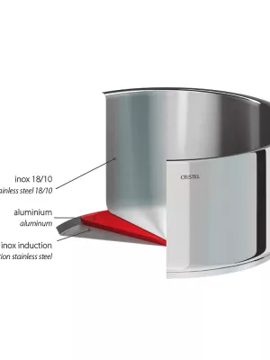 Marmite inox Cristel Casteline amovible