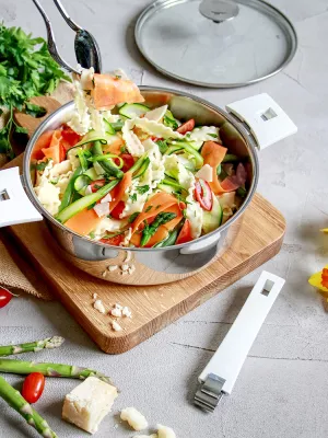 Sauteuse Cristel inox Mutine amovible