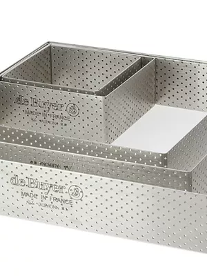 Cercle à Tarte Carré Perforé Valrhona De Buyer