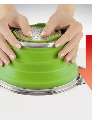 Passoire Pliable Inox & Silicone Moha