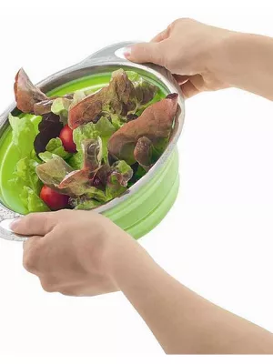 Passoire Pliable Inox & Silicone Moha