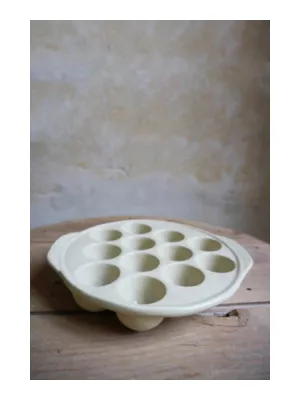 Plat à Escargots en grès émaillé Digoin