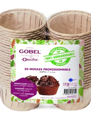 Moule à Muffin Papier Biodégradable Gobel