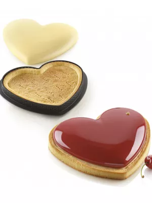 Moule Silicone Tarte Coeur Mon Amour Silikomart 3D Design