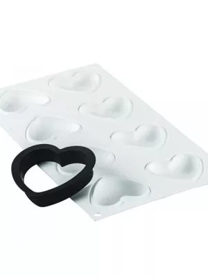 Moule Silicone Mini Tarte Coeur Mon Amour Silikomart 3D Design