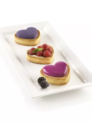 Moule Silicone Mini Tarte Coeur Mon Amour Silikomart 3D Design