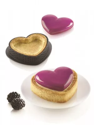 Moule Silicone Mini Tarte Coeur Mon Amour Silikomart 3D Design