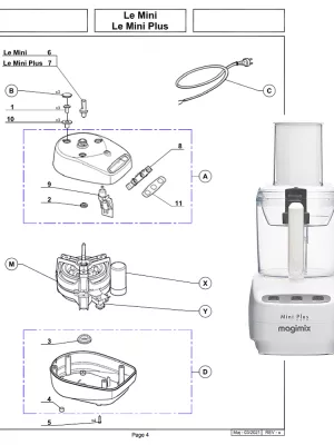 Pièces détachées MAGIMIX  MINI PLUS