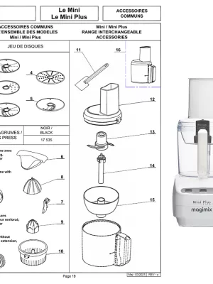 Pièces détachées MAGIMIX  MINI PLUS