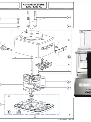 Pièces détachées MAGIMIX 5200 et 5200 XL