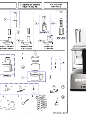 Pièces détachées MAGIMIX 5200 et 5200 XL