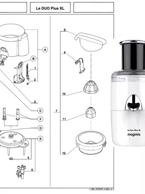 Pièces détachées Magimix Duo Plus XL